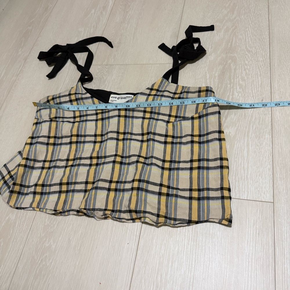 Anthropologie Eve Graver Plaid Camisole with Bow Straps 🐣 - Picture 4 of 7